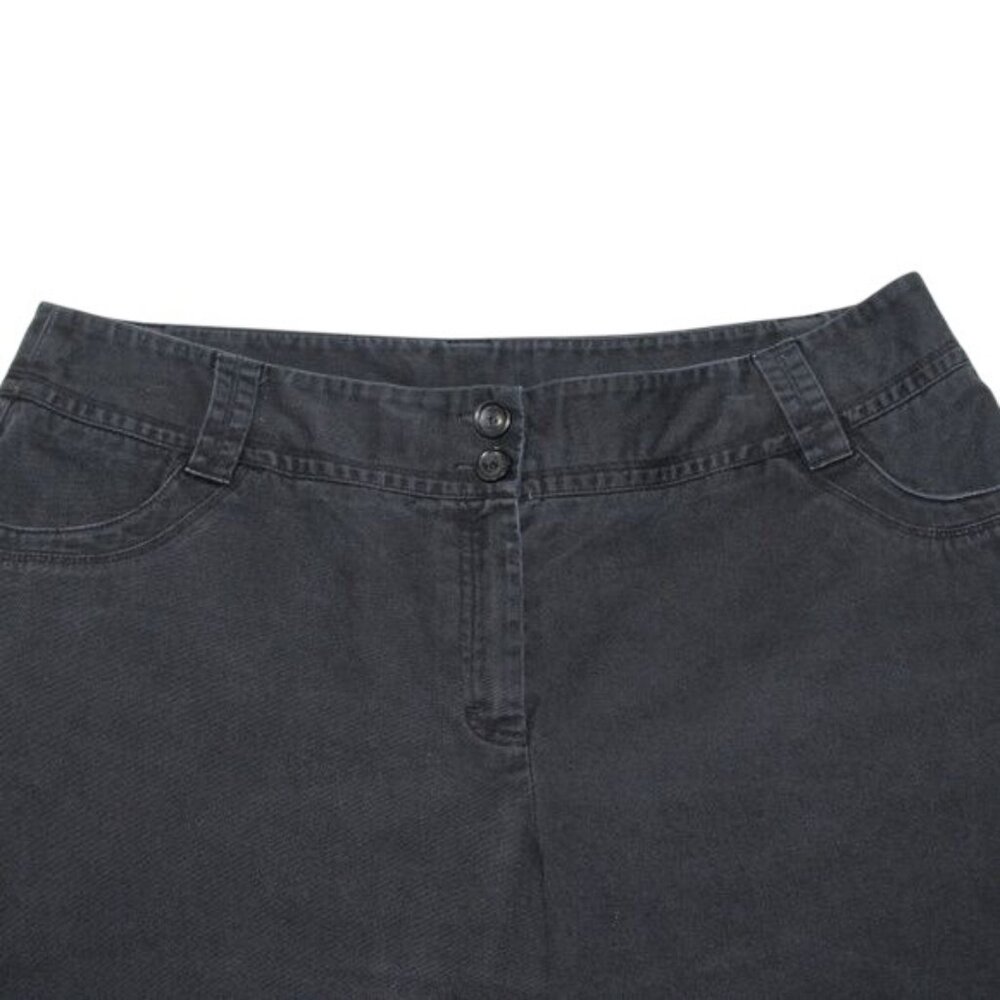 Rafaella Womans Plus Size 18W Black 100% Cotton Capris Pant - Picture 4 of 8